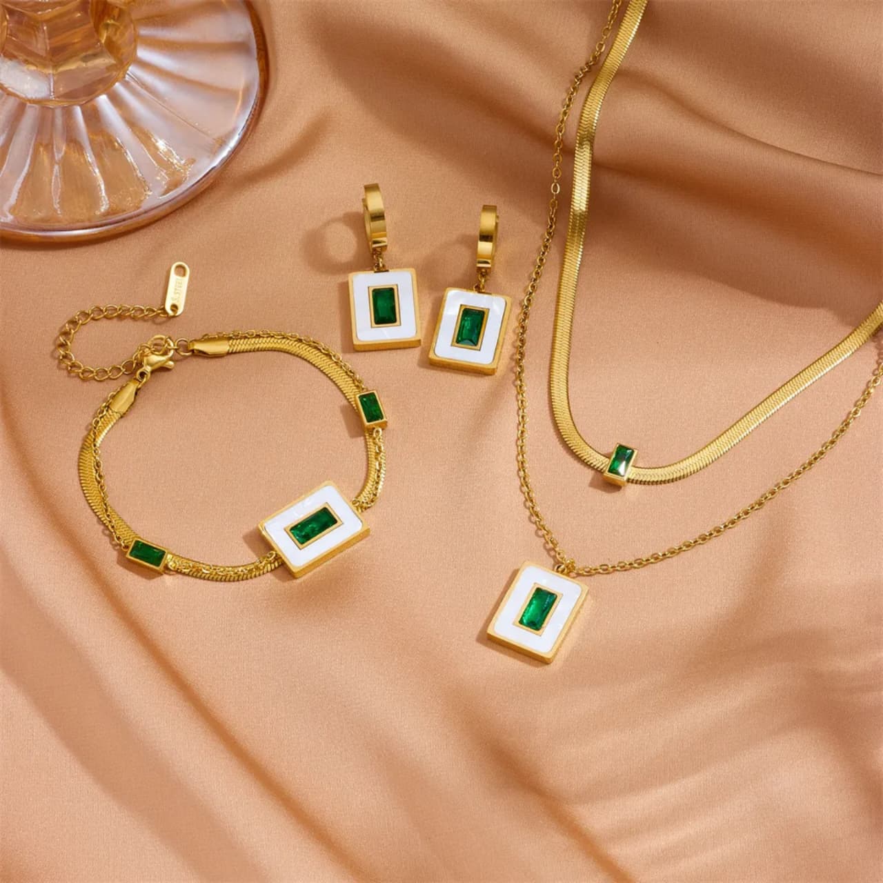 Emerald green combo set