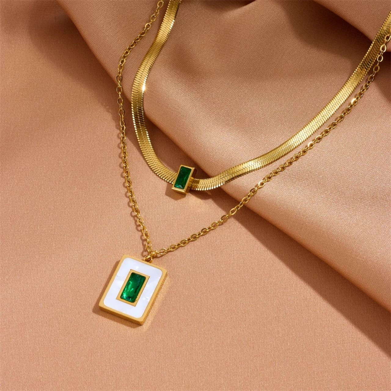 Emerald green combo set